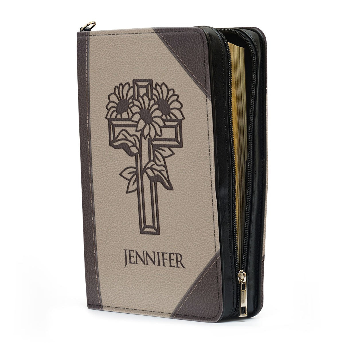 We Love Because He First Loved Us Leather Book Cover, Meaningful Personalized Bible Cover, Christian Gift, Bible Covers Jesus Gifts